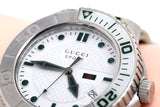 Buy Shop Gucci G Timeless White Dial Two Tone Nylon Strap Watch For Men - YA126231 USA Online