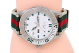 Buy Shop Gucci G Timeless White Dial Two Tone Nylon Strap Watch For Men - YA126231 USA Online