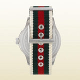 Buy Shop Gucci G Timeless White Dial Two Tone Nylon Strap Watch For Men - YA126231 USA Online