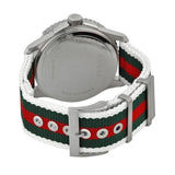 Buy Shop Gucci G Timeless White Dial Two Tone Nylon Strap Watch For Men - YA126231 USA Online