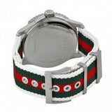 Buy Shop Gucci G Timeless White Dial Two Tone Nylon Strap Watch For Men - YA126231 USA Online