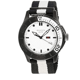 Buy Shop Gucci G Timeless XL White Dial Two Tone NATO Strap Watch For Men - YA126243 USA Online