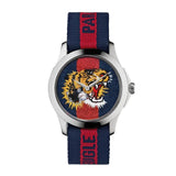 Gucci G Timless Le Marche Des Merveilles Blue & Red Dial Blue & Red Nylon Strap Unisex Watch  - YA126495