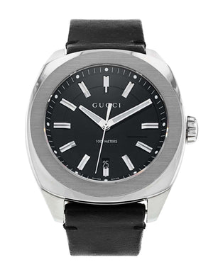 Buy Shop Gucci GG2570 Black Dial Black Leather Strap Watch For Men - YA142206 USA Online