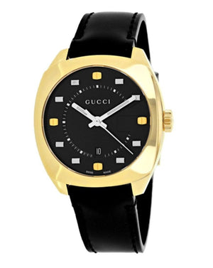 Buy Shop Gucci GG2570 Black Dial Black Leather Strap Watch For Men - YA142310 USA Online