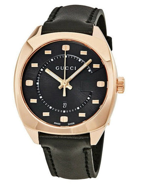 Buy Shop Gucci GG2570 Quartz Black Dial Black Leather Strap Watch For Women - YA142407 USA Online