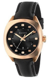 Gucci GG2570 Quartz Black Dial Black Leather Strap Watch For Women - YA142407