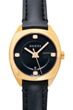 Gucci GG2570 Quartz Black Dial Black Leather Strap Watch For Women - YA142509