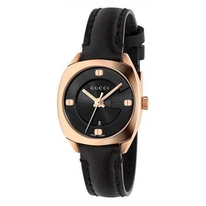 Buy Shop Gucci GG2570 Quartz Black Dial Black Leather Strap Watch For Women - YA142509 USA Online
