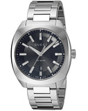 Gucci GG2570 Quartz Black Dial Silver Steel Strap Watch For Men - YA142301