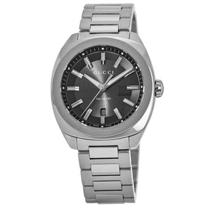 Buy Shop Gucci GG2570 Quartz Black Dial Silver Steel Strap Watch For Men - YA142301 USA Online