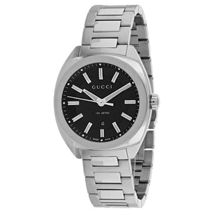 Buy Shop Gucci GG2570 Quartz Black Dial Silver Steel Strap Watch For Men - YA142401 USA Online