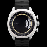 Buy Shop Gucci Grip Chronograph Black Dial Black Rubber Strap Watch For Men - YA157301 USA Online