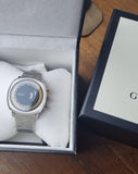 Buy Shop Gucci Grip Chronograph Disney Black Dial Silver Steel Strap Watch For Men - YA157307 USA Online