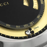 Buy Shop Gucci Grip Chronograph Disney Black Dial Silver Steel Strap Watch For Men - YA157307 USA Online