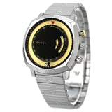 Buy Shop Gucci Grip Chronograph Disney Black Dial Silver Steel Strap Watch For Men - YA157307 USA Online