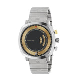Buy Shop Gucci Grip Chronograph Disney Black Dial Silver Steel Strap Watch For Men - YA157307 USA Online