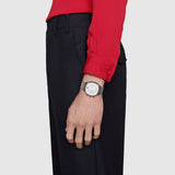 Buy Shop Gucci Grip Chronograph Mickey Mouse White Dial Silver Steel Strap Watch For Men - YA157306 USA Online