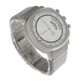 Buy Shop Gucci Grip Collection Quartz Silver Dial Silver Steel Strap Watch For Men - YA157302 USA Online