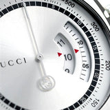 Buy Shop Gucci Grip Collection Quartz Silver Dial Silver Steel Strap Watch For Men - YA157302 USA Online