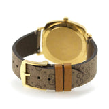 Buy Shop Gucci Grip Disney Mickey Mouse Gold Dial Brown Leather Strap Watch For Women - YA157420 USA Online