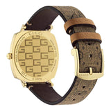 Buy Shop Gucci Grip Disney Mickey Mouse Gold Dial Brown Leather Strap Watch For Women - YA157420 USA Online