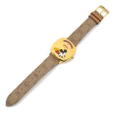 Buy Shop Gucci Grip Disney Mickey Mouse Gold Dial Brown Leather Strap Watch For Women - YA157420 USA Online