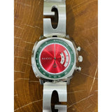 Buy Shop Gucci Grip Quartz Chronograph Red Dial Silver Steel Strap Watch For Men - YA157303 USA Online