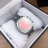 Buy Shop Gucci Grip Quartz Chronograph Red Dial Silver Steel Strap Watch For Men - YA157303 USA Online