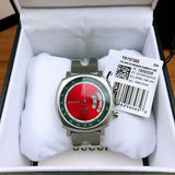 Buy Shop Gucci Grip Quartz Chronograph Red Dial Silver Steel Strap Watch For Men - YA157303 USA Online