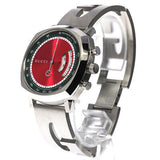 Buy Shop Gucci Grip Quartz Chronograph Red Dial Silver Steel Strap Watch For Men - YA157303 USA Online