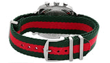 Buy Shop Gucci Grip Quartz Chronograph Red Dial Two Tone NATO Strap Watch for Men - YA157304 USA Online
