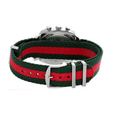 Buy Shop Gucci Grip Quartz Chronograph Red Dial Two Tone NATO Strap Watch for Men - YA157304 USA Online