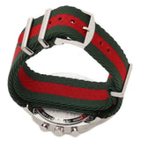 Buy Shop Gucci Grip Quartz Chronograph Red Dial Two Tone NATO Strap Watch for Men - YA157304 USA Online