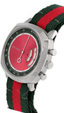 Buy Shop Gucci Grip Quartz Chronograph Red Dial Two Tone NATO Strap Watch for Men - YA157304 USA Online
