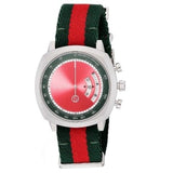 Buy Shop Gucci Grip Quartz Chronograph Red Dial Two Tone NATO Strap Watch for Men - YA157304 USA Online
