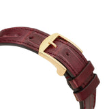 Buy Shop Gucci Grip Quartz Gold Dial Maroon Leather Strap Watch For Women - YA157402 USA Online