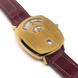 Buy Shop Gucci Grip Quartz Gold Dial Maroon Leather Strap Watch For Women - YA157402 USA Online
