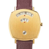 Buy Shop Gucci Grip Quartz Gold Dial Maroon Leather Strap Watch For Women - YA157402 USA Online
