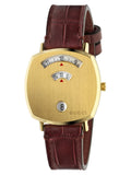 Buy Shop Gucci Grip Quartz Gold Dial Maroon Leather Strap Watch For Women - YA157402 USA Online