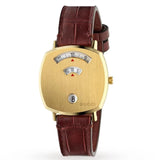 Buy Shop Gucci Grip Quartz Gold Dial Maroon Leather Strap Watch For Women - YA157402 USA Online