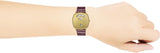 Buy Shop Gucci Grip Quartz Gold Dial Maroon Leather Strap Watch For Women - YA157413 USA Online
