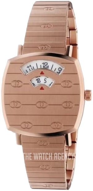 Buy Shop Gucci Grip Quartz Rose Gold Dial Rose Gold Steel Strap Watch For Women - YA157505 USA Online