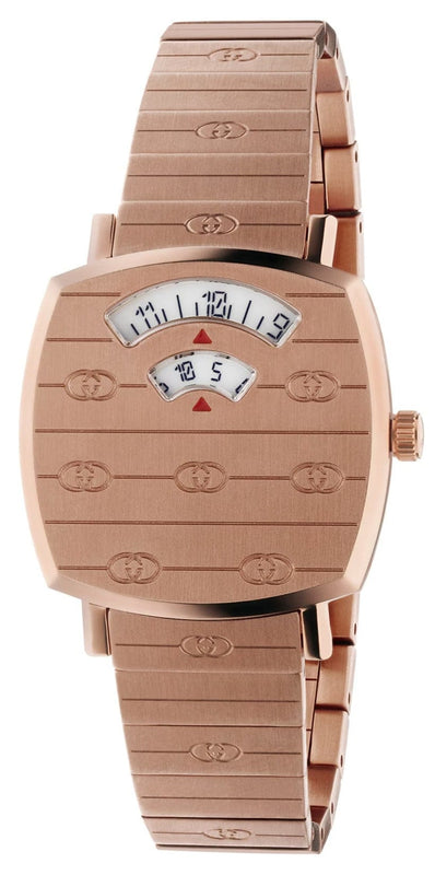 Buy Shop Gucci Grip Quartz Rose Gold Dial Rose Gold Steel Strap Watch For Women - YA157505 USA Online