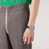 Buy Shop Gucci Grip Quartz Silver Dial Green Leather Strap Watch For Women - YA157404 USA Online
