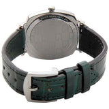Buy Shop Gucci Grip Quartz Silver Dial Green Leather Strap Watch For Women - YA157404 USA Online