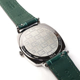 Buy Shop Gucci Grip Quartz Silver Dial Green Leather Strap Watch For Women - YA157404 USA Online