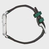 Buy Shop Gucci Grip Quartz Silver Dial Green Leather Strap Watch For Women - YA157404 USA Online