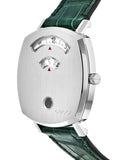 Buy Shop Gucci Grip Quartz Silver Dial Green Leather Strap Watch For Women - YA157404 USA Online