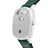 Buy Shop Gucci Grip Quartz Silver Dial Green Leather Strap Watch For Women - YA157404 USA Online